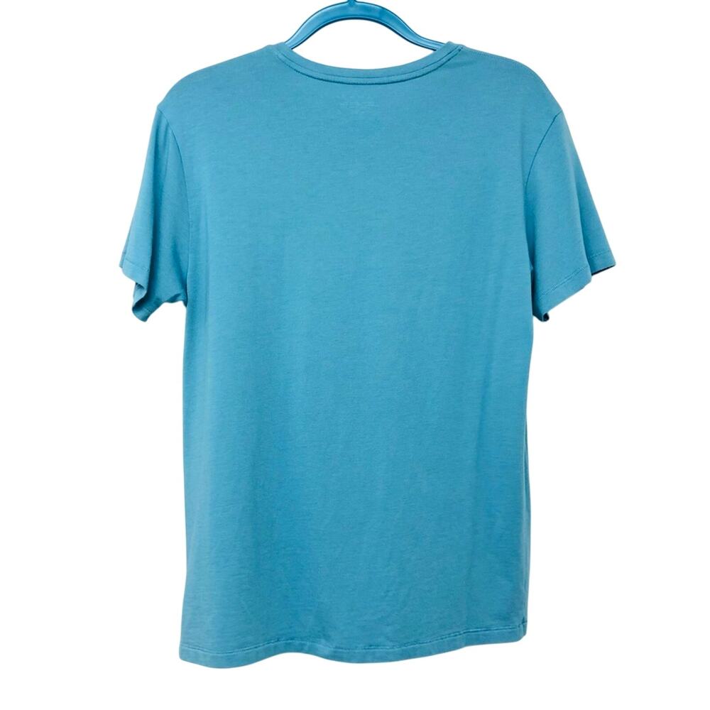 Tahari Mens Turquoise V Neck Short Sleeve T Shirt - Picture 2 of 16
